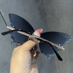 Butterfly Rhinestone Sunglasses for Women - Party Prom Club