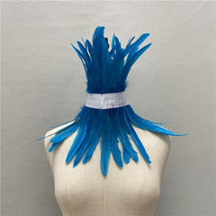 Gothic Style Neck Scarf Halloween Wedding Party Feather Accessories