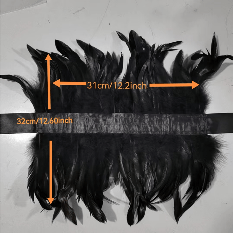 Gothic Style Neck Scarf Halloween Wedding Party Feather Accessories