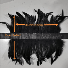 Gothic Style Neck Scarf Halloween Wedding Party Feather Accessories