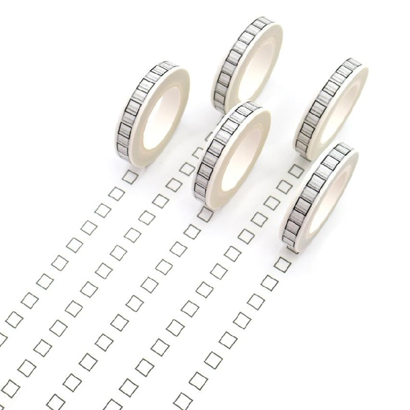 5 PCS Square Washi Tape Sticky Masking Tape Office Supply