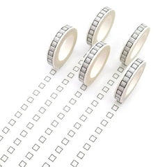 5 PCS Square Washi Tape Sticky Masking Tape Office Supply