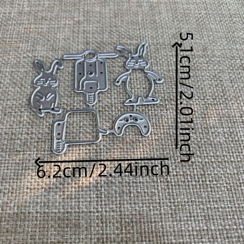 1pc Easter Bunny Motorcycle Metal Cutting Dies for DIY Scrapbooking Embossing