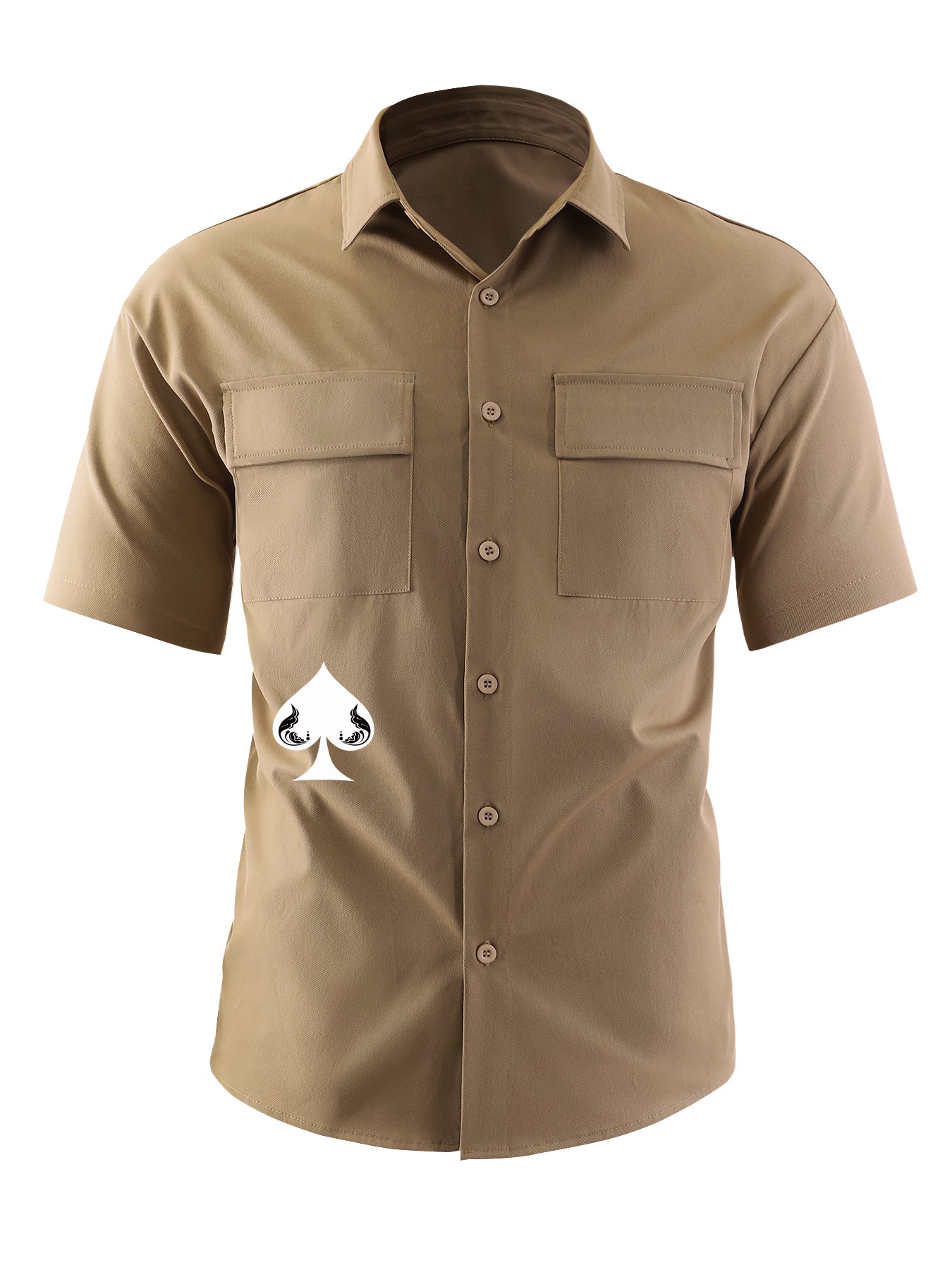 Money Jar Skeleton Bunny Casual Short Sleeve Cargo Shirt