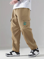 Cargo Pants Men's Drawstring Loose Straight Leg