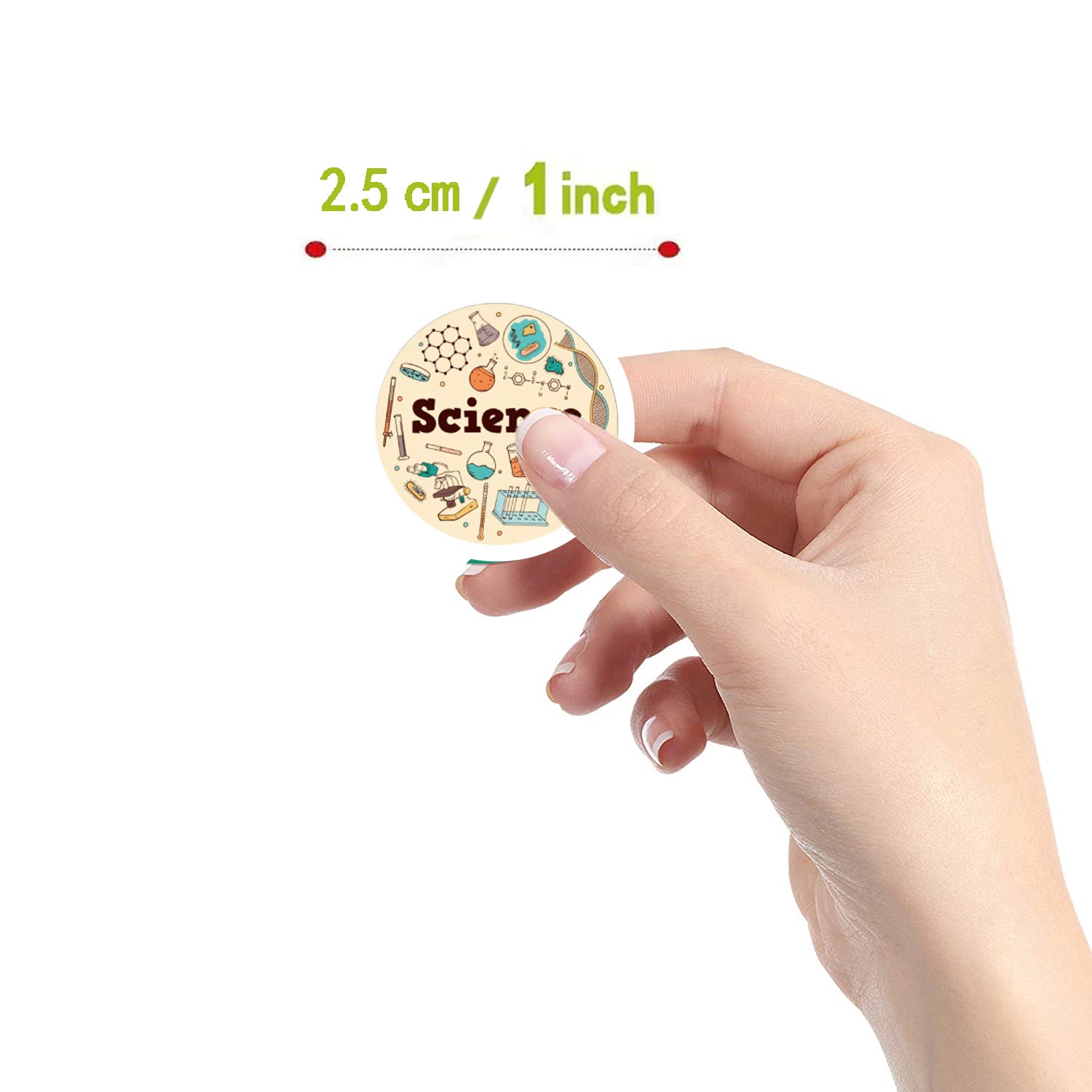 500pcs Science Round Self Adhesive Label Stickers Paper Decoration