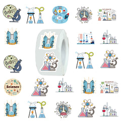 500pcs Science Round Self Adhesive Label Stickers Paper Decoration