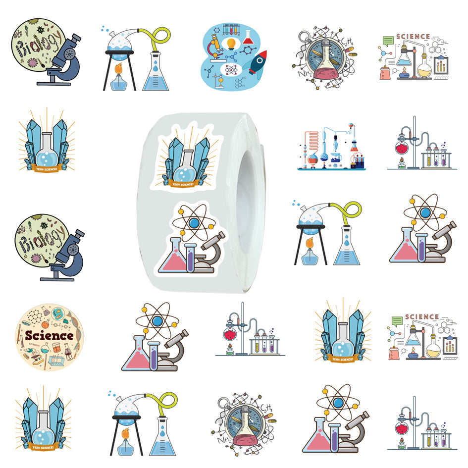 500pcs Science Round Self Adhesive Label Stickers Paper Decoration