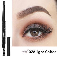 Ultra Fine Eyebrow Pencil Mechanical Pencil Double Ended Tip & Spoolie Brush