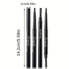 Ultra Fine Eyebrow Pencil Mechanical Pencil Double Ended Tip & Spoolie Brush