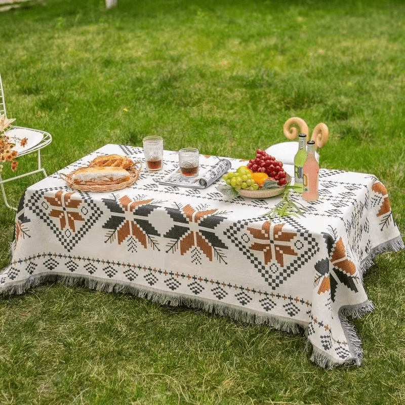 Bohemian Style Picnic Mat for Outdoor Camping and Beach Use