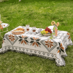 Bohemian Style Picnic Mat for Outdoor Camping and Beach Use