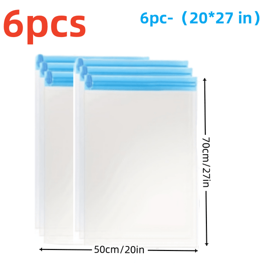 12pcs Transparent Compression Bags Dustproof Organizers for Travel Storage