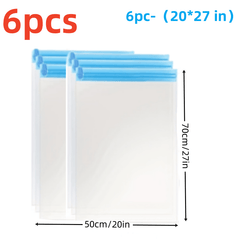 12pcs Transparent Compression Bags Dustproof Organizers for Travel Storage