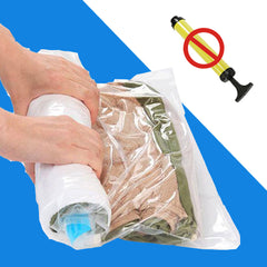 12pcs Transparent Compression Bags Dustproof Organizers for Travel Storage
