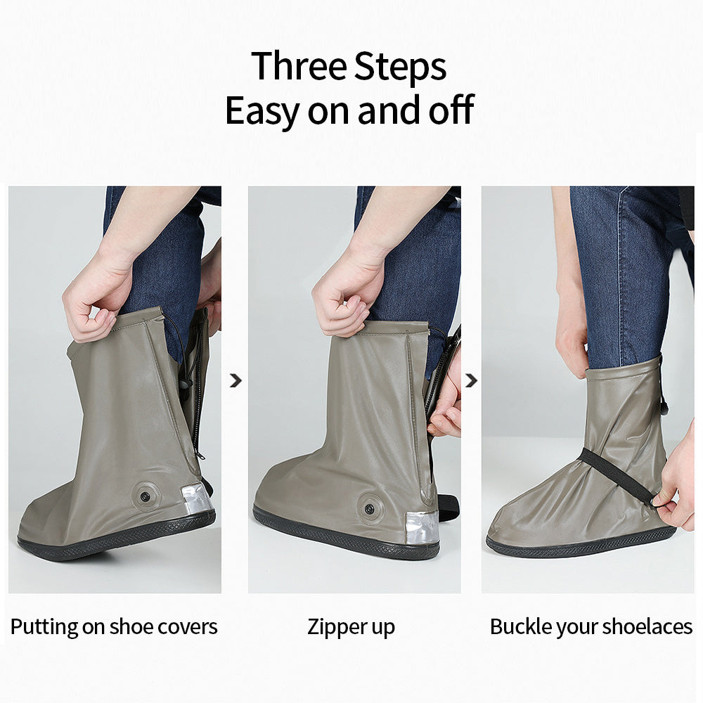Waterproof Shoe Covers with Non Slip Straps - Rain and Mud Protection
