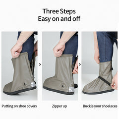 Waterproof Shoe Covers with Non Slip Straps - Rain and Mud Protection