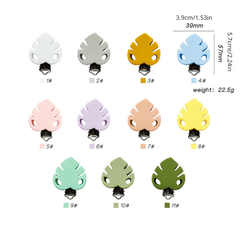 1pc Silicone Pacifier Clip Leaf Soothing Pacifier Anti-drop Chain Accessories