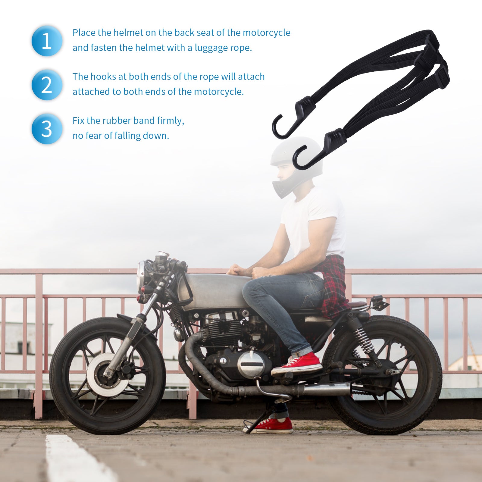 2pcs Bicycle Tension Belt for Motorcycle Helmet