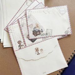 8pcs Vintage Aged Envelopes Retro Style Classic Design