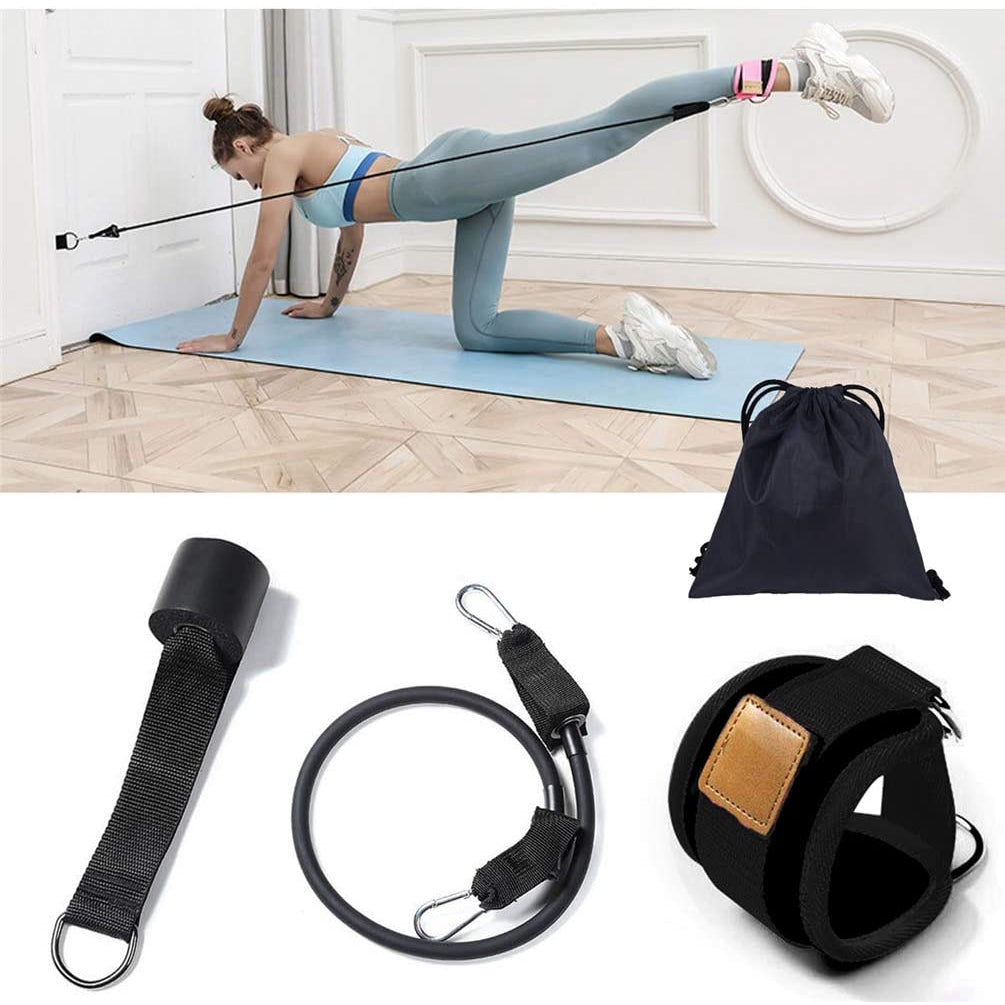 Heavy Duty Ankle Straps & Resistance Bands for Weight Loss & Fitness