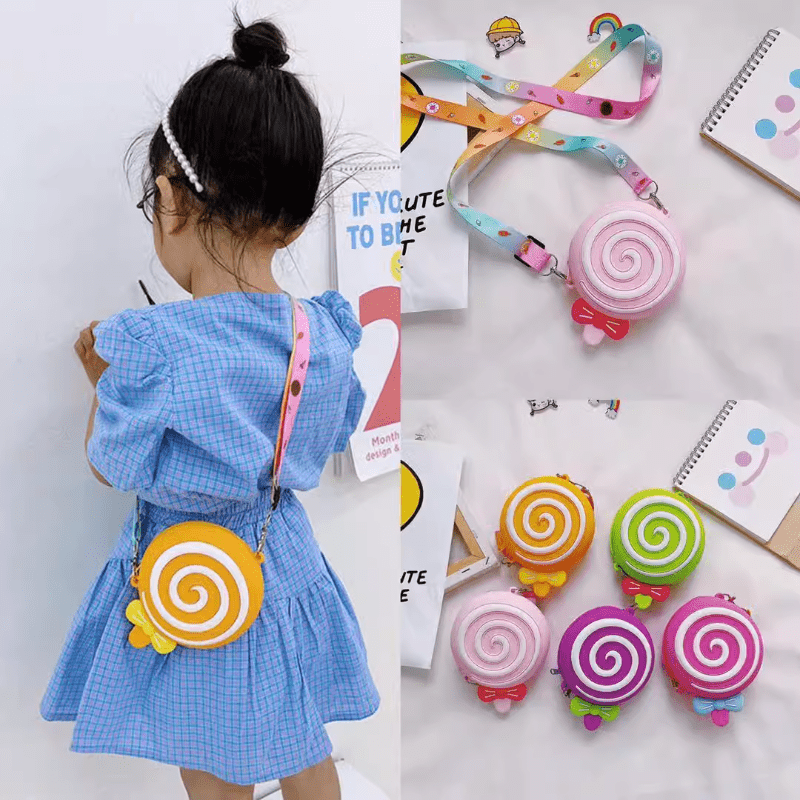 Kids' Lollipop Silicone Crossbody Bag for Girls
