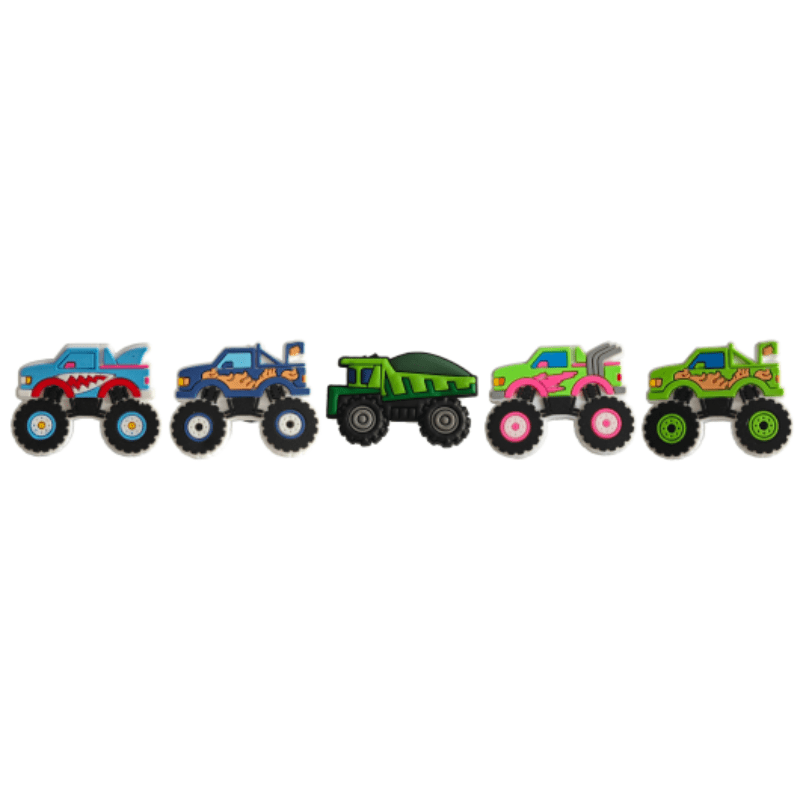 5pcs Monster Truck Clogs Shoe Charms Shoe Decoration Shoes Accessories