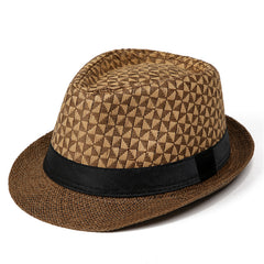 Straw Vintage Woven Sun Visor Hat for Middle-aged and Elderly