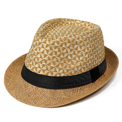 Straw Vintage Woven Sun Visor Hat for Middle-aged and Elderly
