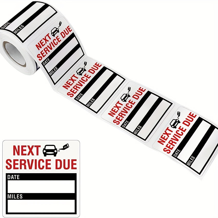 150pcs Change Stickers 2x2" Auto Maintenance Reminder Labels