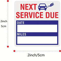 150pcs Change Stickers 2x2" Auto Maintenance Reminder Labels