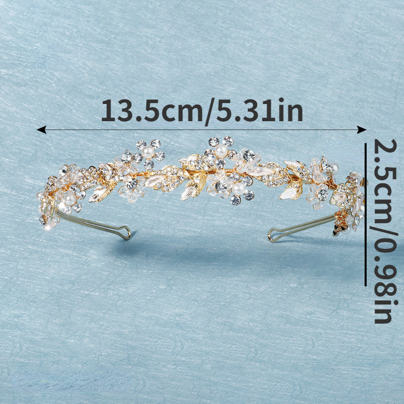 Rhinestone Faux Pearl Head Piece Head Hoop Head Jewelry