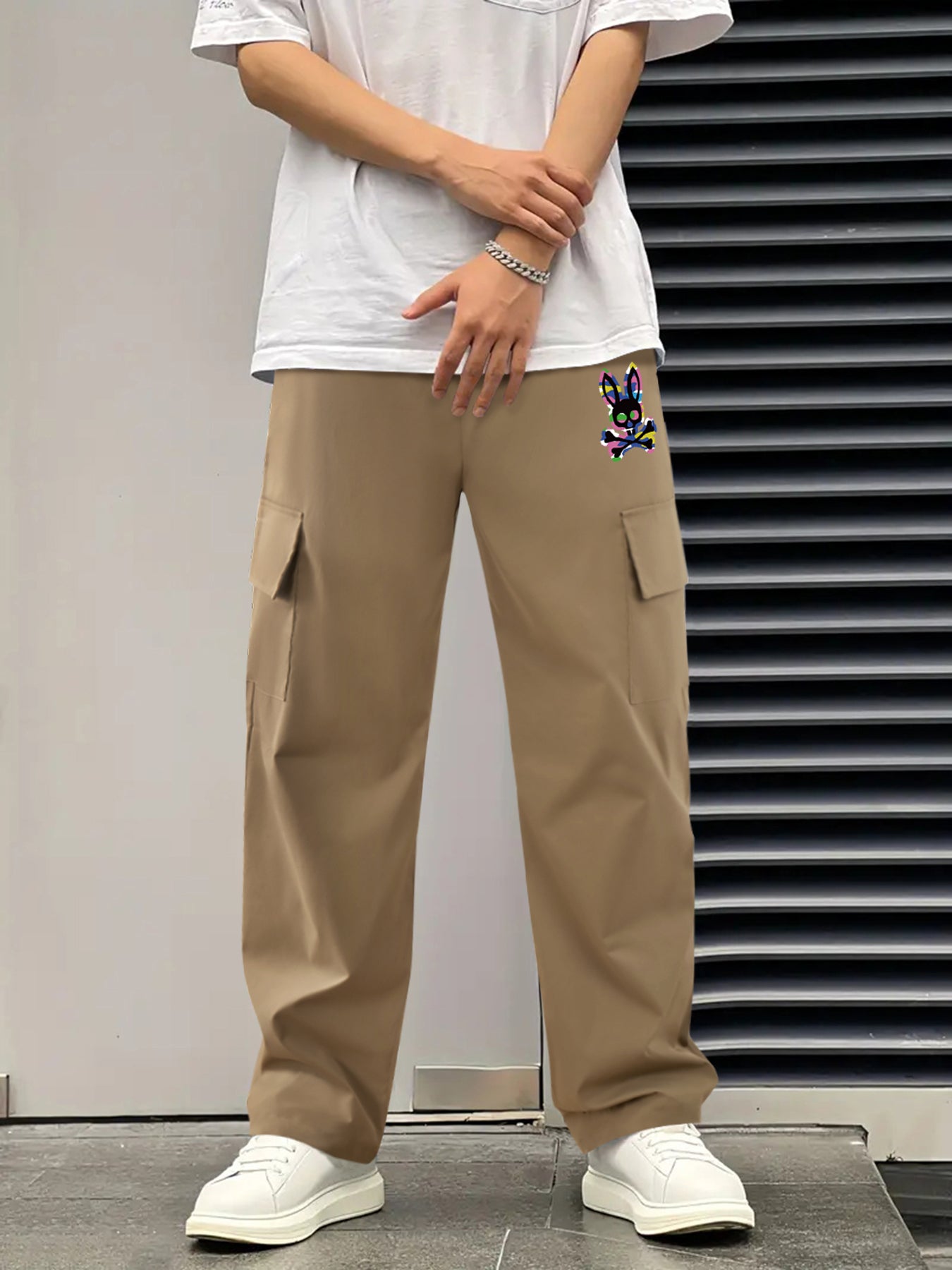 Classic Cargo Pants Men s Drawstring Loose Straight Leg