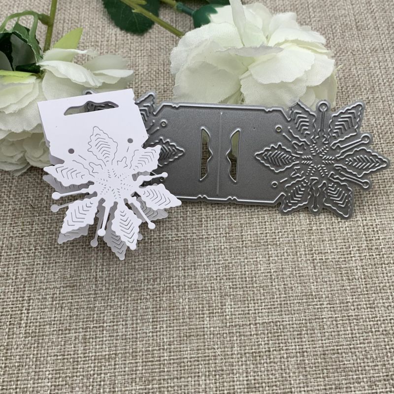 1pc Snowflake Rectangle Decoration Metal Cutting Dies for DIY Scrapbooking