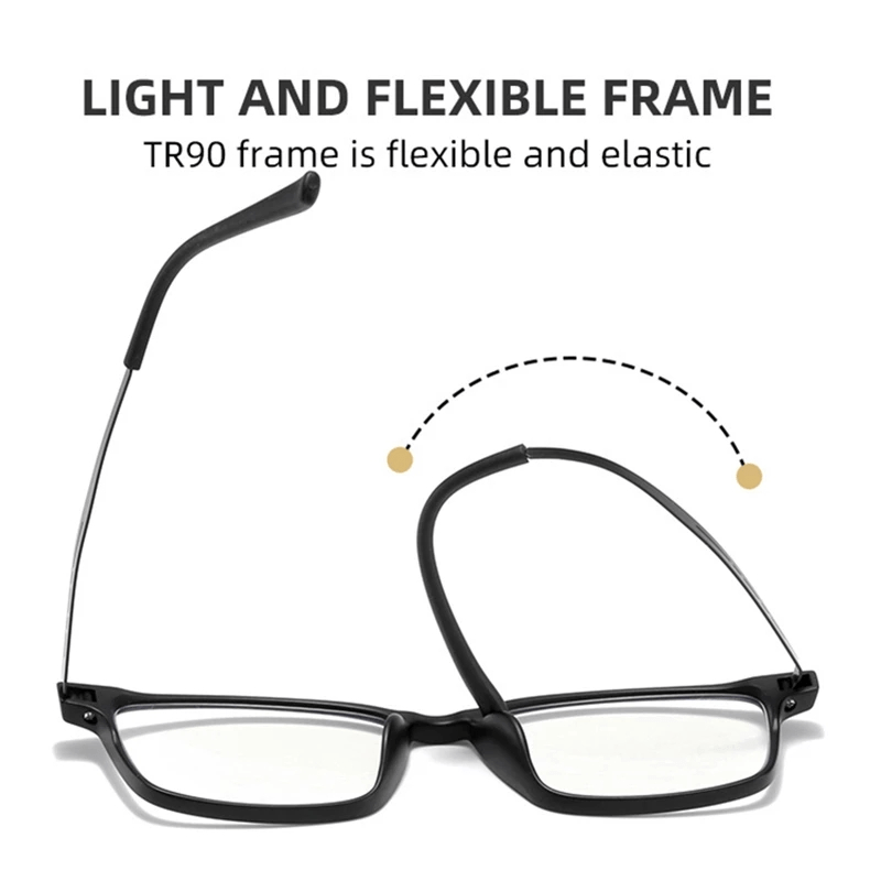 Men's Anti Ray Full Frame Reading Glasses Diopter 1.0-4.0