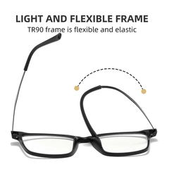 Men's Anti Ray Full Frame Reading Glasses Diopter 1.0-4.0