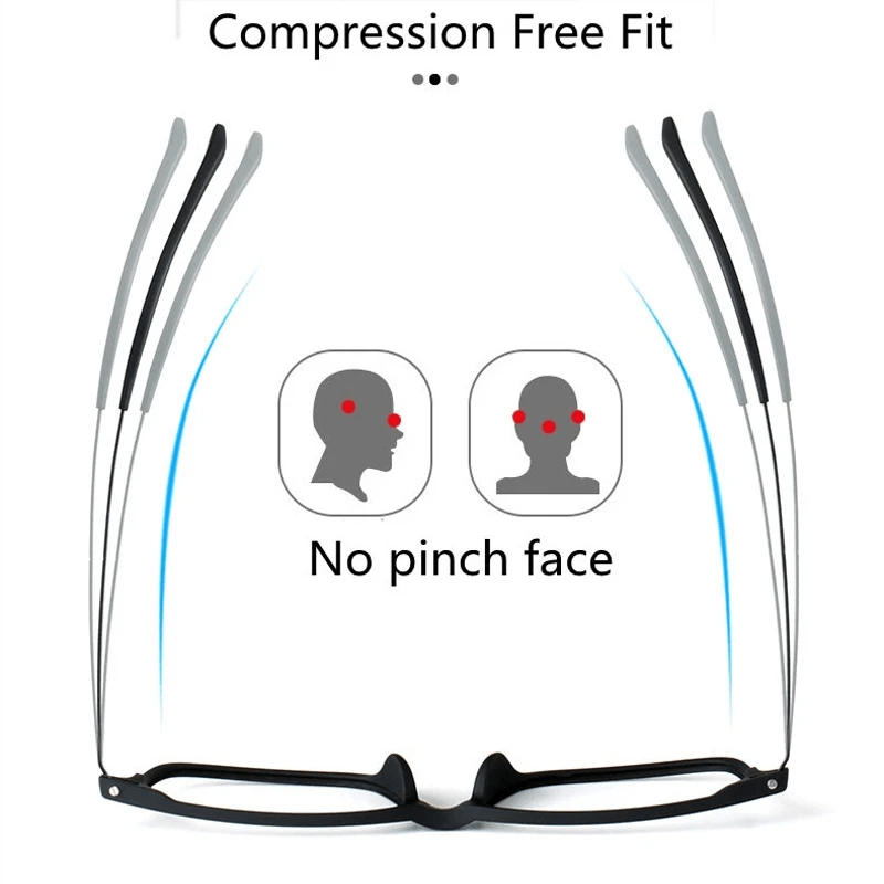 Men's Anti Ray Full Frame Reading Glasses Diopter 1.0-4.0
