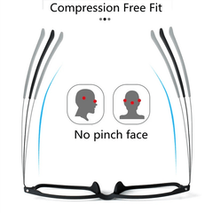 Men's Anti Ray Full Frame Reading Glasses Diopter 1.0-4.0