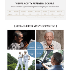 Men's Anti Ray Full Frame Reading Glasses Diopter 1.0-4.0