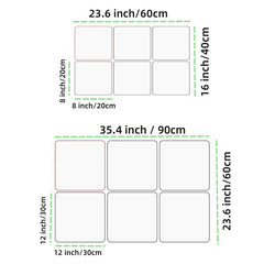 6pcs 3D Acrylic Square Mirror Wall Stickers