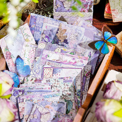 200pcs Floral Junk Journal Paper for Scrapbooking Decoration