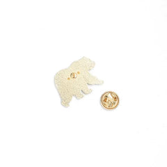 Alloy Brooch Cartoon Fox Polar Bear Hedgehog Flower Cat Backpack Pendant