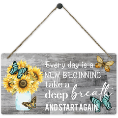 Every Is A Beginning Butterfly Wooden Wall Art Motivational Home Decor