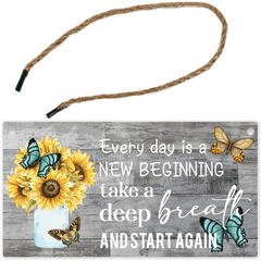 Every Is A Beginning Butterfly Wooden Wall Art Motivational Home Decor