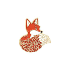 Alloy Brooch Cartoon Fox Polar Bear Hedgehog Flower Cat Backpack Pendant