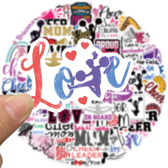 50pcs Cartoon Cheer Celebrate Stickers DIY Waterproof Decoration