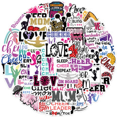 50pcs Cartoon Cheer Celebrate Stickers DIY Waterproof Decoration