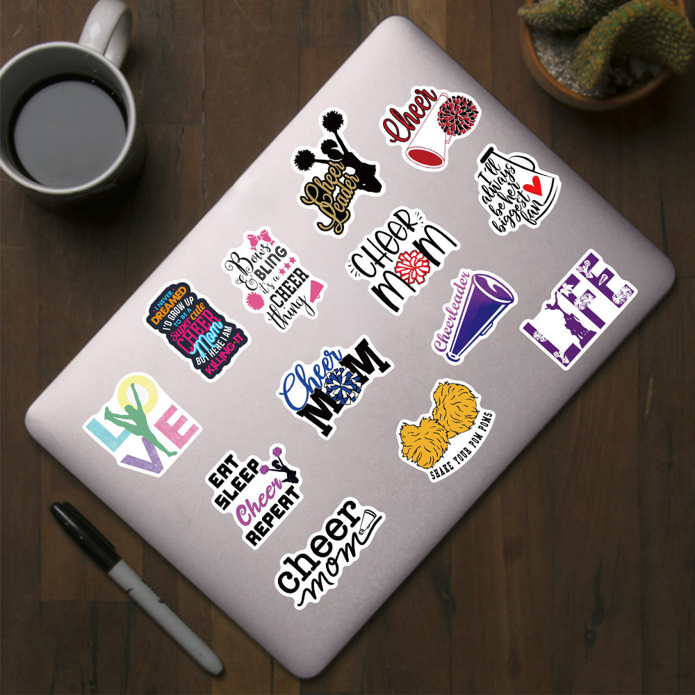 50pcs Cartoon Cheer Celebrate Stickers DIY Waterproof Decoration