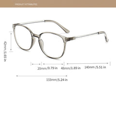 Square Reading Glasses HD Vision Clear Frame Presbyopic Glasses 1.0-4.0
