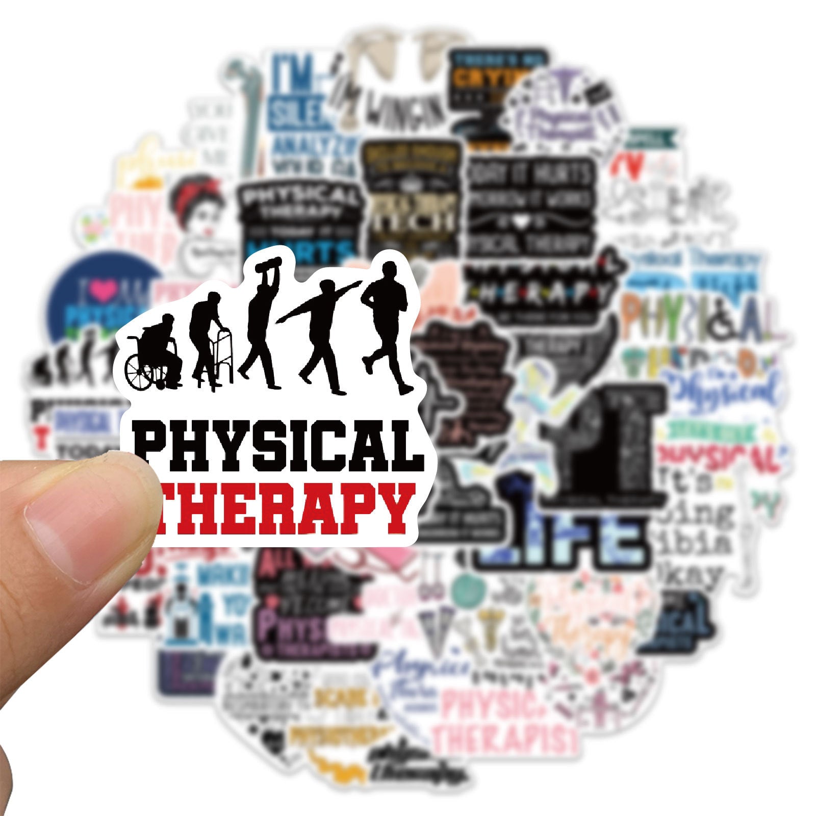 50pcs Physical Therapy Stickers Education Board DIY Waterproof Decoration